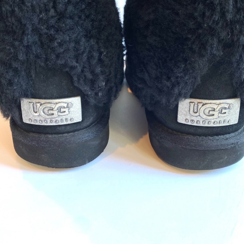 Ugg Pattern Black Shearling Winter Boots Women's … - image 2